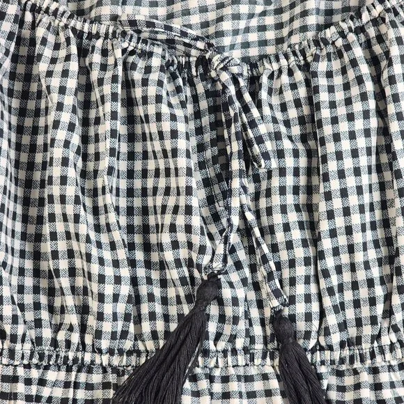 Hint of Blush Womans Small Black White Checkered Dress Size Puff Sleeve Gingham - Picture 4 of 10